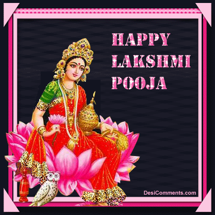 Happy Lakshmi Pooja Glitter Wishes Picture