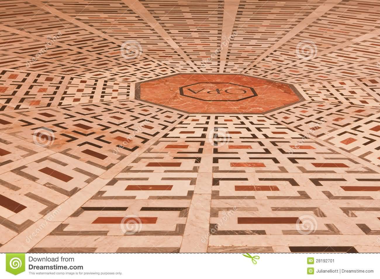 Incredible Floor Pattern Inside The Florence Cathedral In Italy