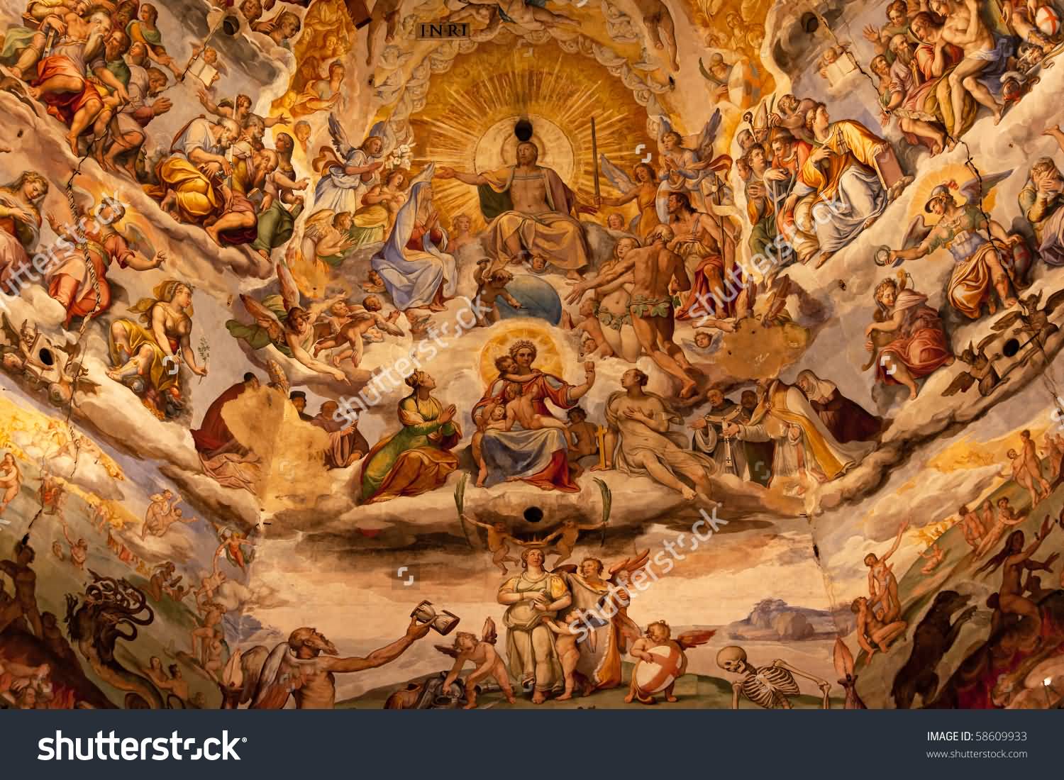 Incredible Paintings Inside The Florence Cathedral In Italy
