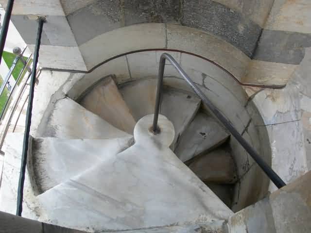 Inner Staircase Of The Leaning Tower Of Pisa