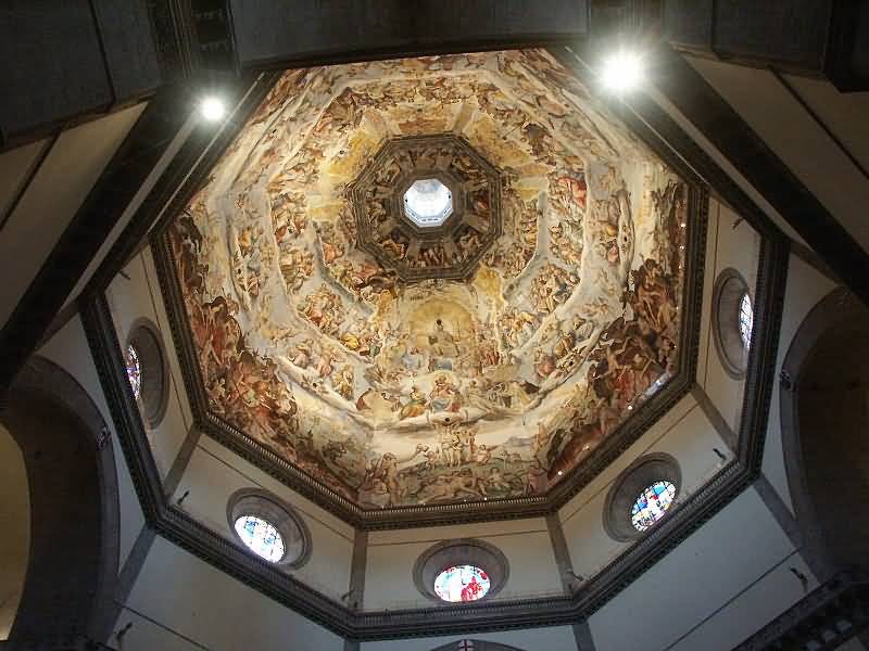 Interior Dome Of The Florence Cathedral In Italy