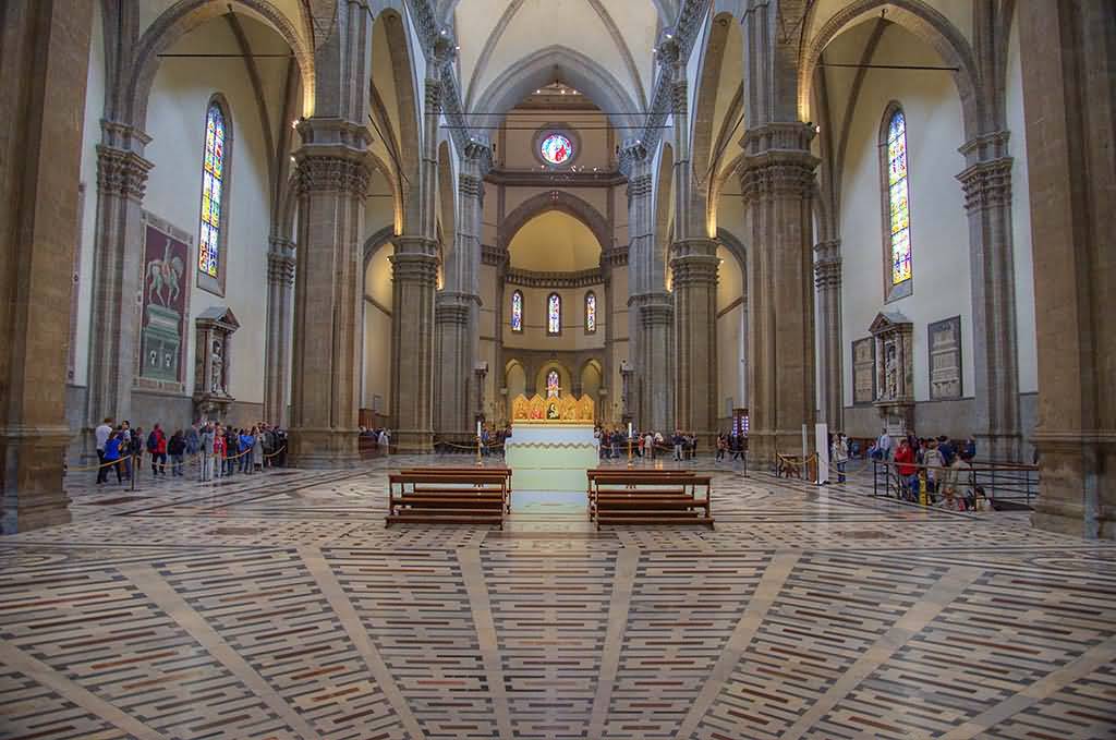 Interior Florence Cathedral View From West Door