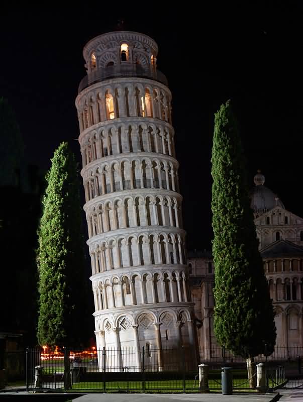 Leaning Tower Of Pisa During Night Picture