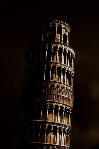 Night Picture Of The Leaning Tower Of Pisa In Italy