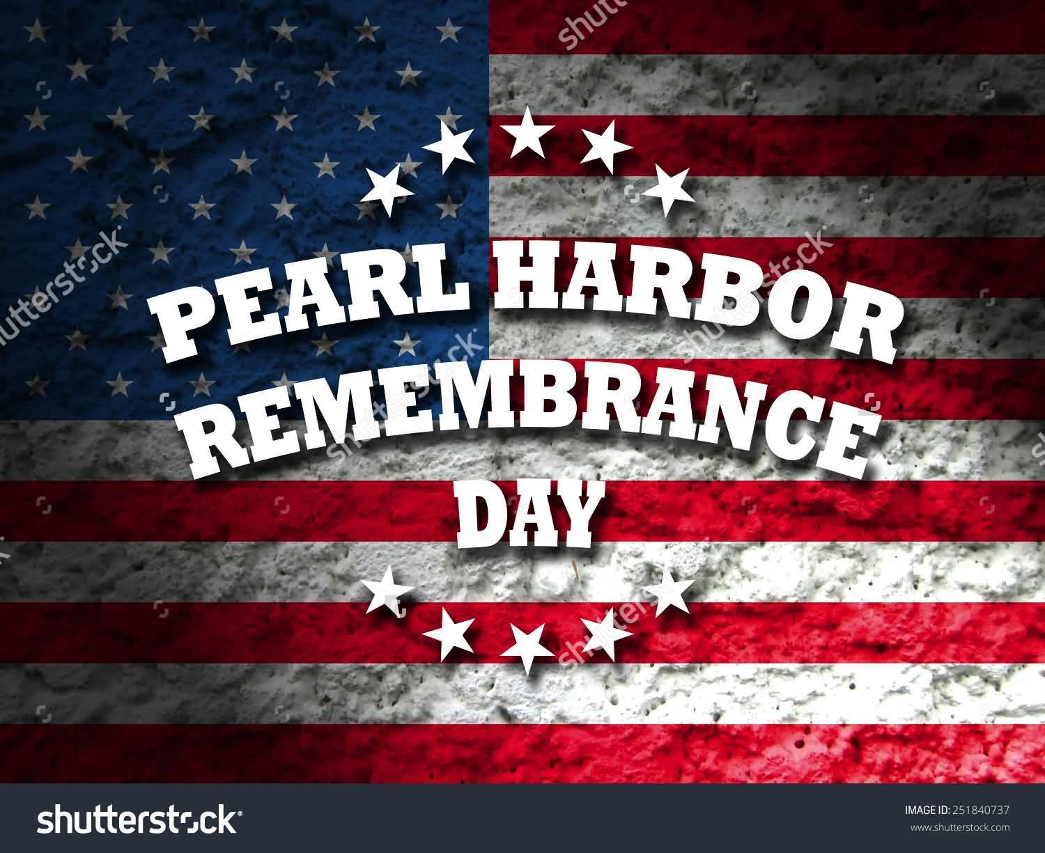 Pearl Harbor Remembrance Day American Flag In Background Picture