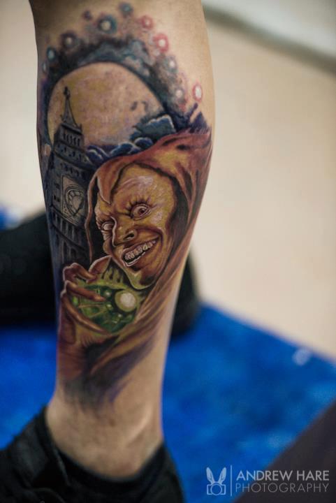 Realistic Goblin Tattoo On Leg