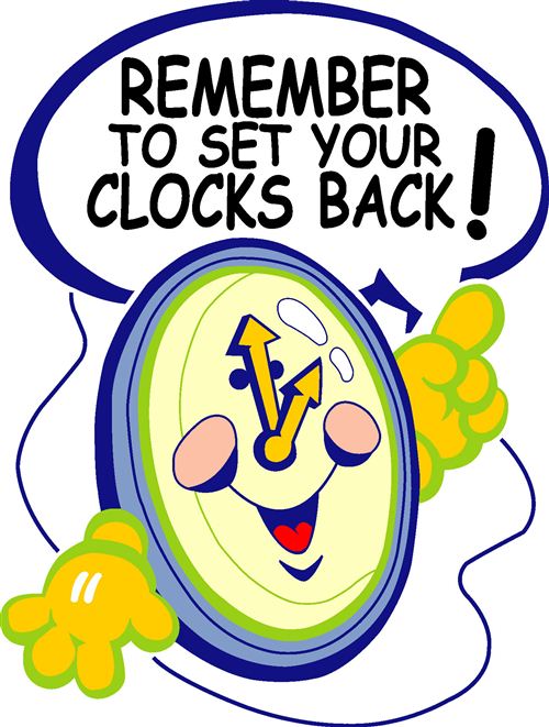 Remember To Set Your Clocks Back It's Daylight Saving Time Ends