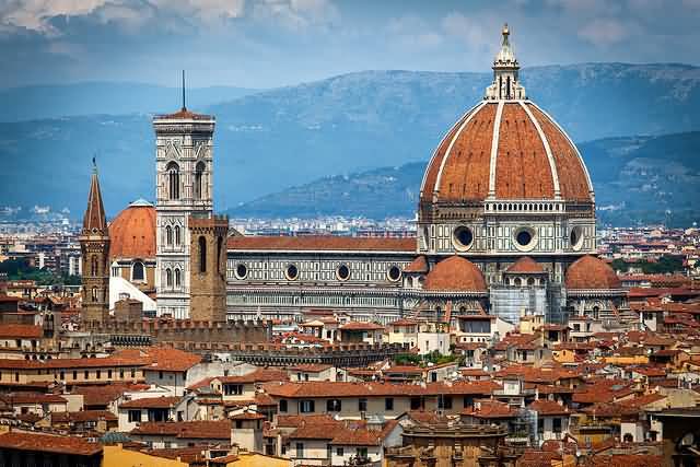 Side View Of The Dome Of Florence Cathedral