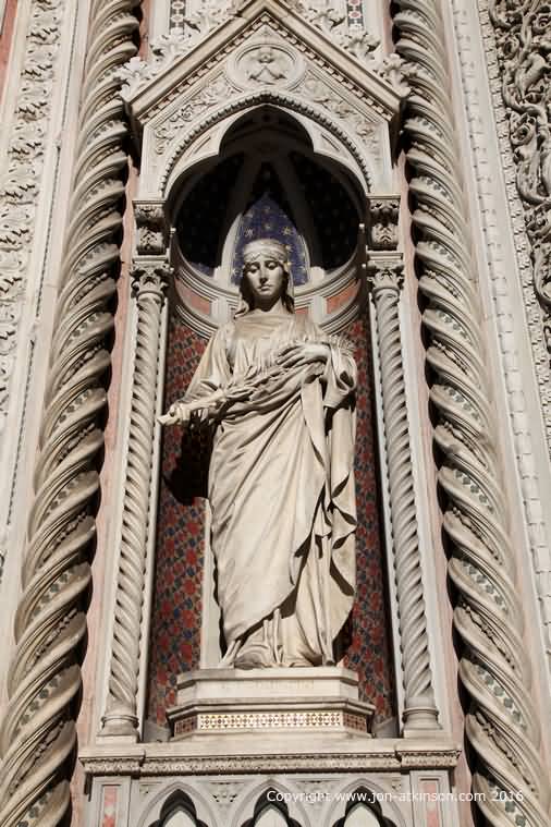 Statue of Santa Reparata At The Florence Cathedral