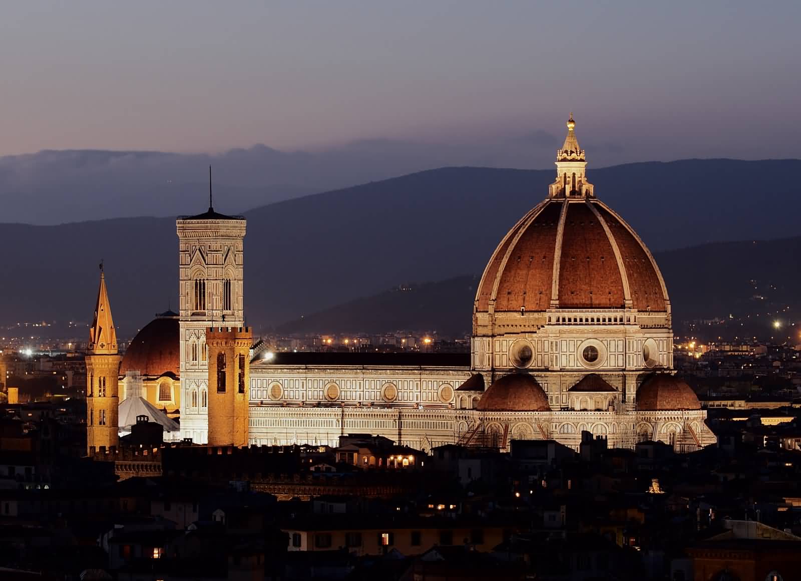 The Florence Cathedral View During Sunset