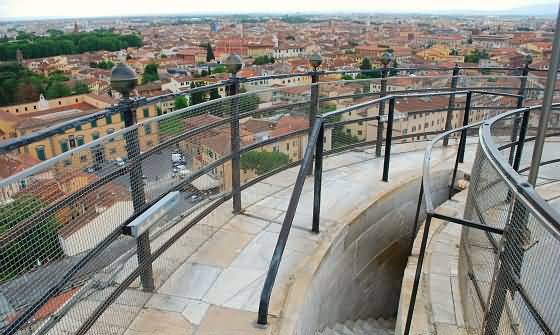 Top Floor Of The Leaning Tower Of Pisa