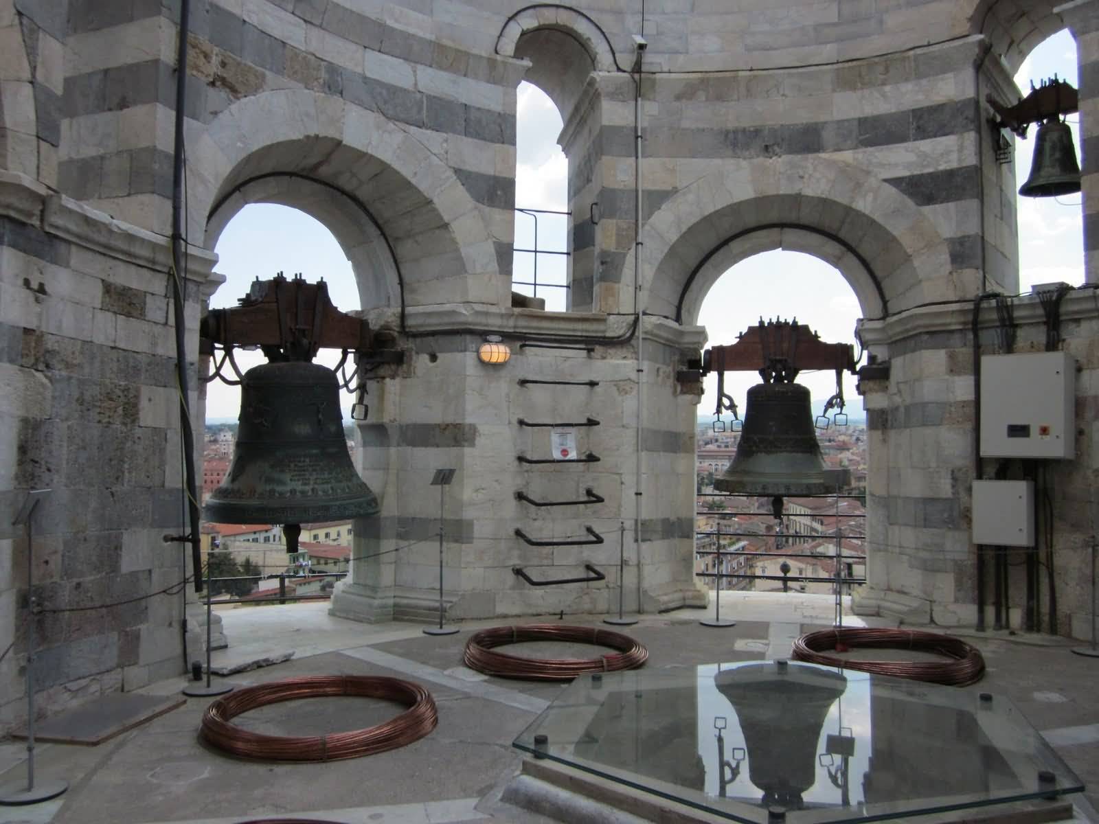 Two Bells View Out Of Seven Inside The Leaning Tower Of Pisa