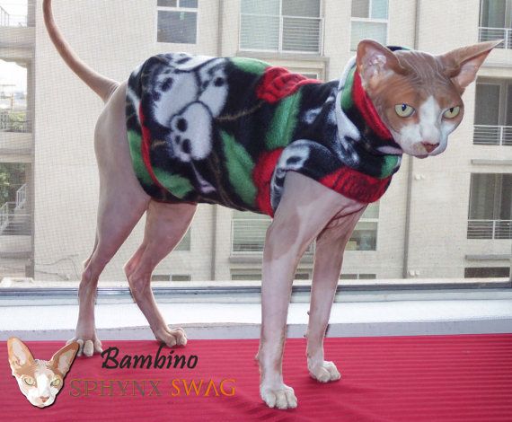 Bambino Cat With Skulls Design Sweater