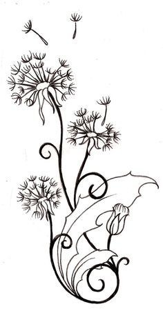 Beautiful Dandelion Puffs Tattoo Design