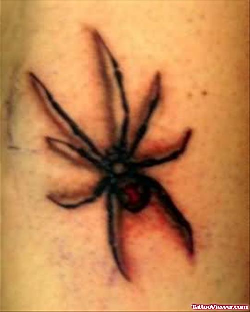 Black And Red Arachnids Tattoo