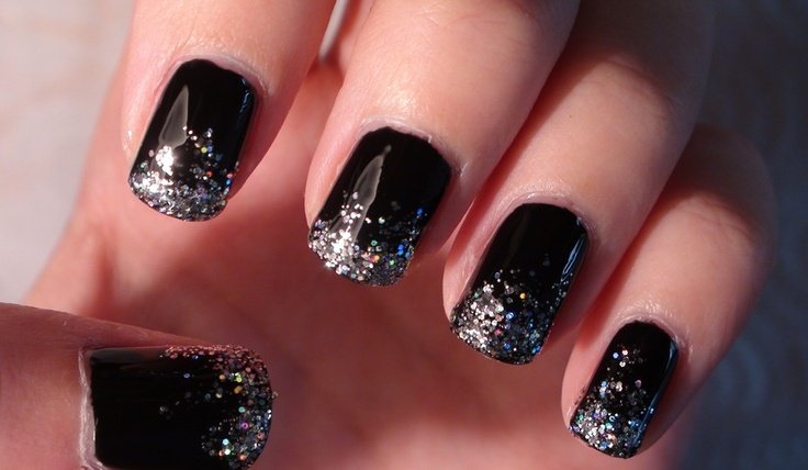 Black and Gold Ombre Nail Art Ideas - wide 1