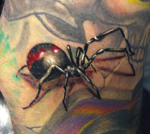 Bleeding Black Arachnids Tattoo