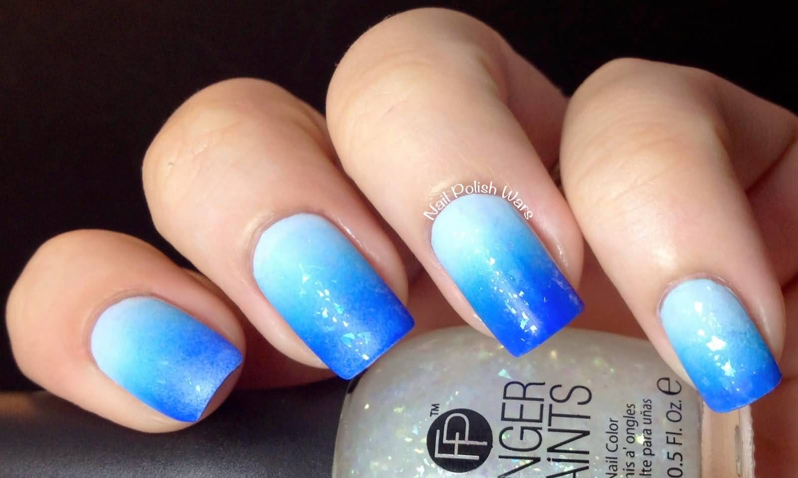 25 Best Blue Ombre Nail Art Design Pictures And Images