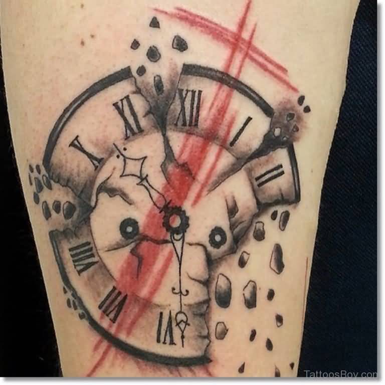 Broken Clock Tattoo Idea