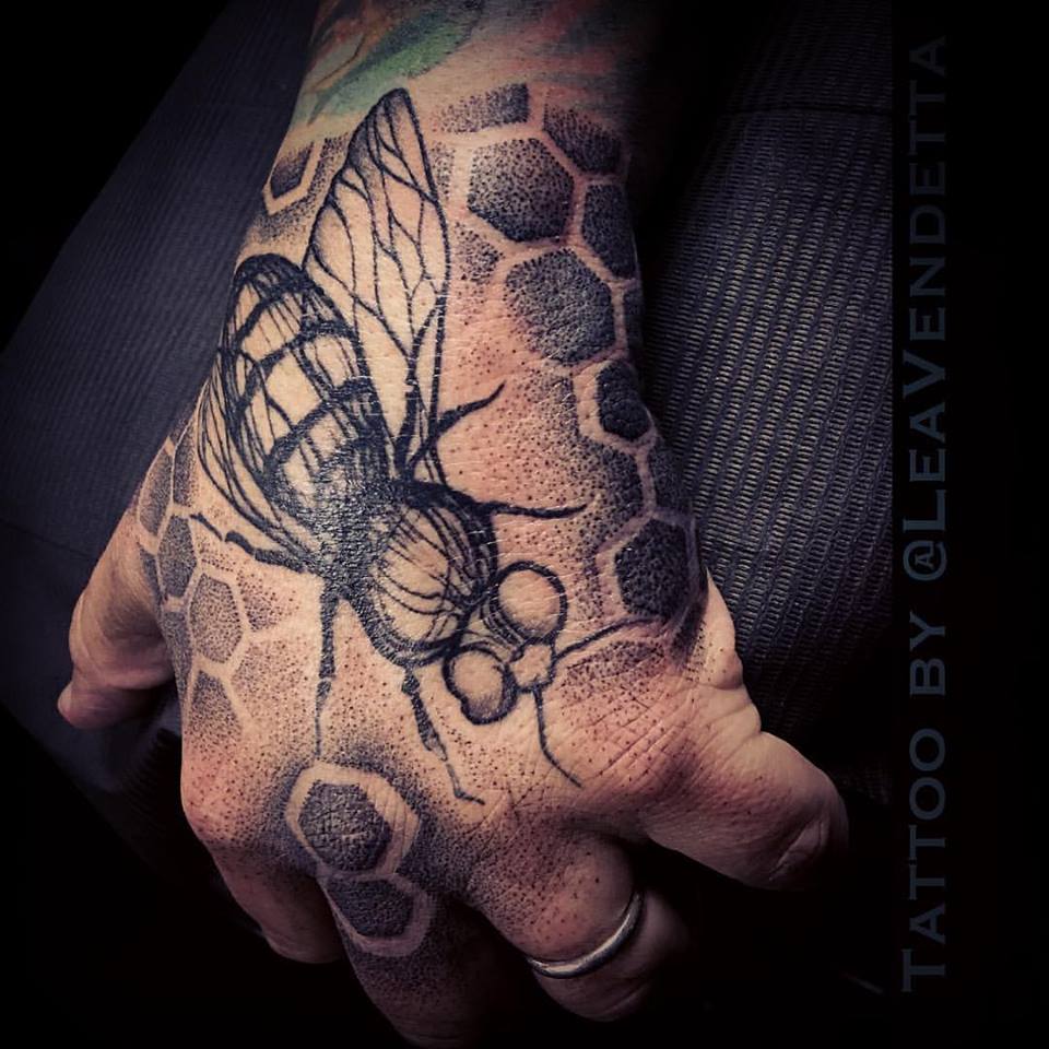 Bumblebee Tattoo On Hand
