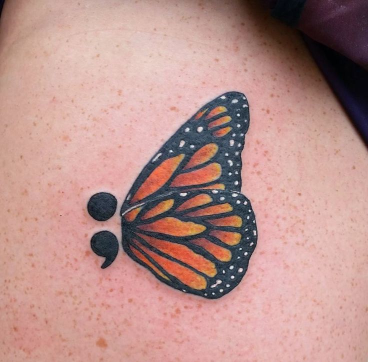 12+ Semicolon Butterfly Tattoos