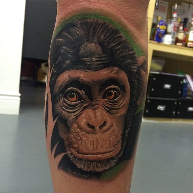 Chimpanzee Tattoo by Michael Kelly