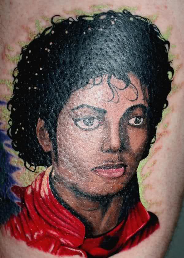 Color Portrait Michael Jackson Tattoo