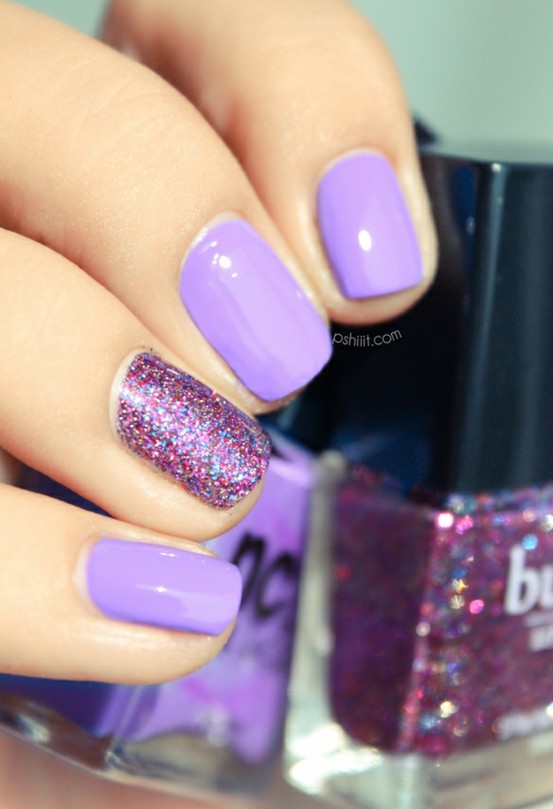 Colorful Glitter Accent Nail Art