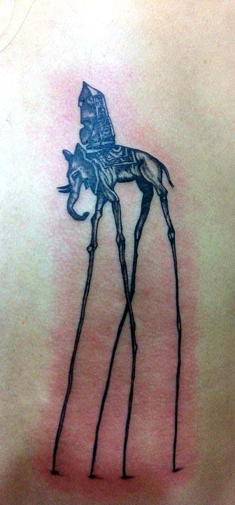 Dali Elephant Tattoo Image