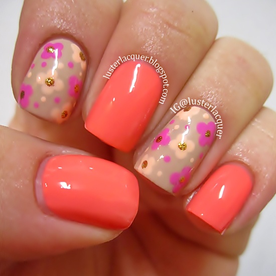 Floral Accent Nail Art