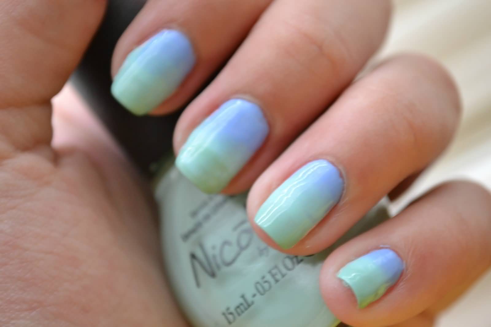 Green And Blue Ombre Nail Art. green ombre nail designs green and...