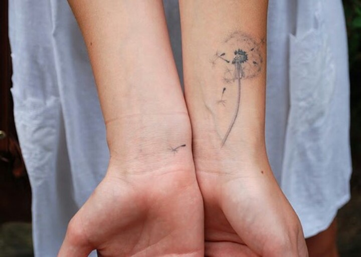 Light Dandelion Tattoo On Wrist