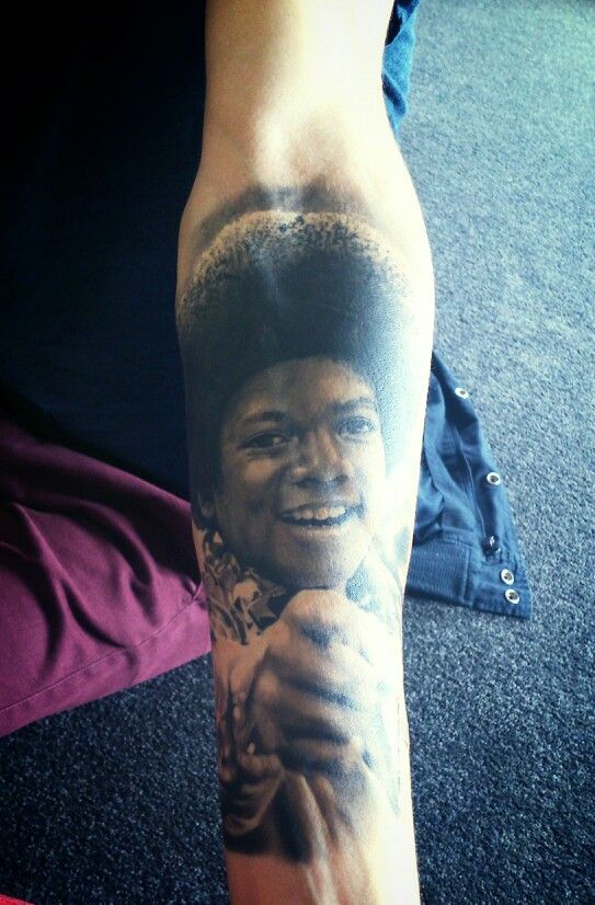 Michael Jackson Tattoo On Forearm by Matt Jordan