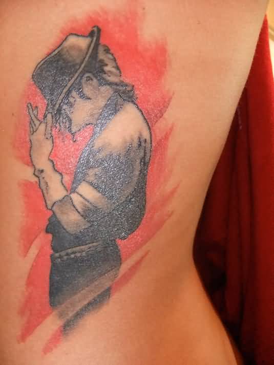Michael Jackson Tattoo On Side Rib