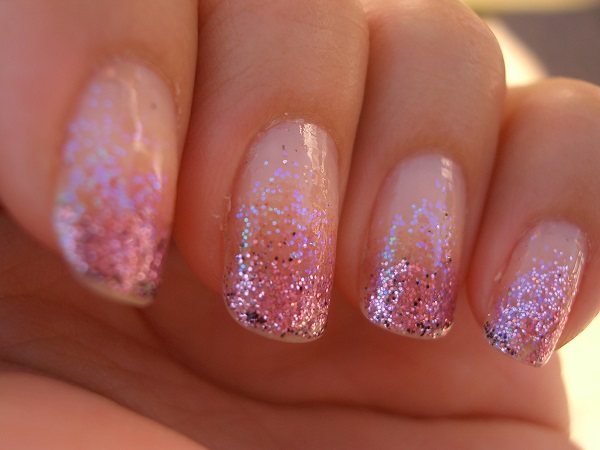 9. Ombre Nail Art with Glitter - wide 8