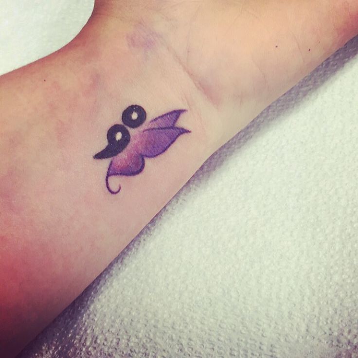 Semicolon Butterfly Tattoo On Left Wrist