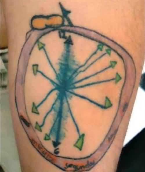 Simple Clock Tattoo Idea