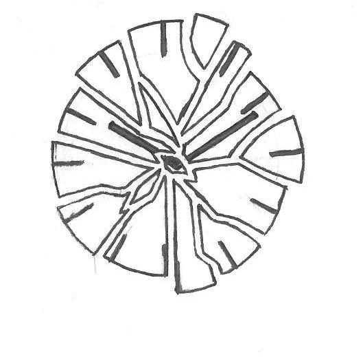 Simple Gears Clock Tattoo Design
