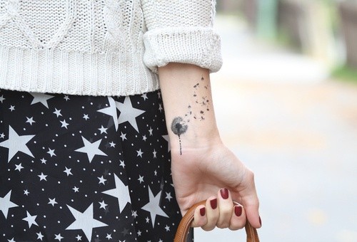 Small Dandelion Tattoo On Wrist