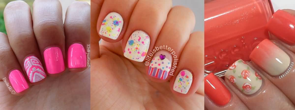 Three Adorable Accent Nail Art Designs For Girls