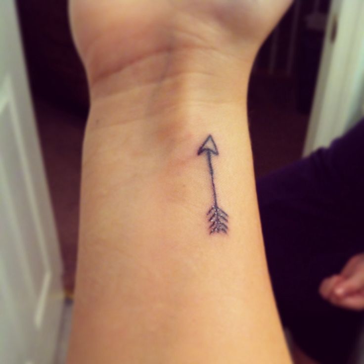 A Nice Arrow Tattoo On Inner Wrist