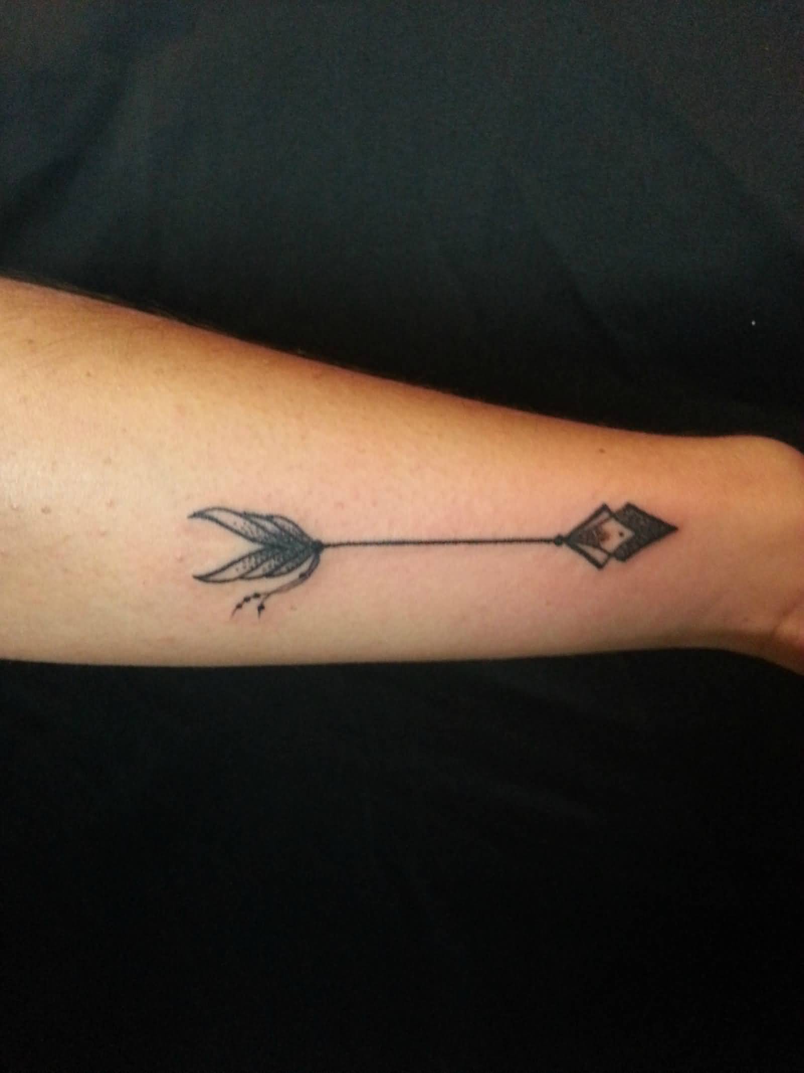 Adoreable Arrow Tattoo On Wrist
