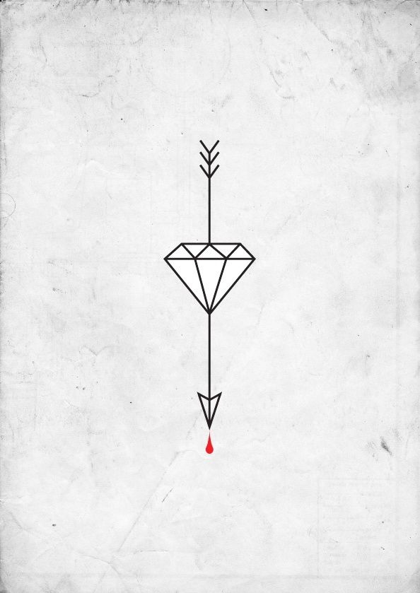 Arrow With Diamond Tattoo Design