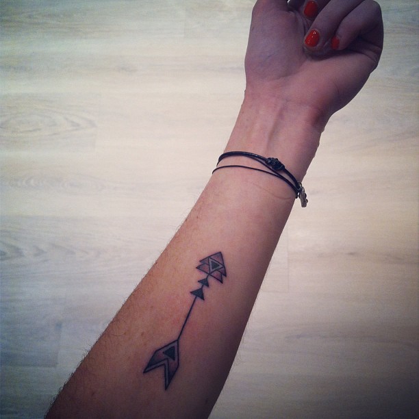 Attractive Arrow Tattoo On Forearm