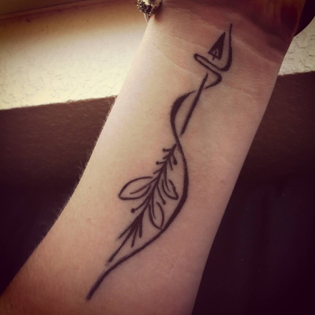 Attractive Tribal Arrow Tattoo On Arm