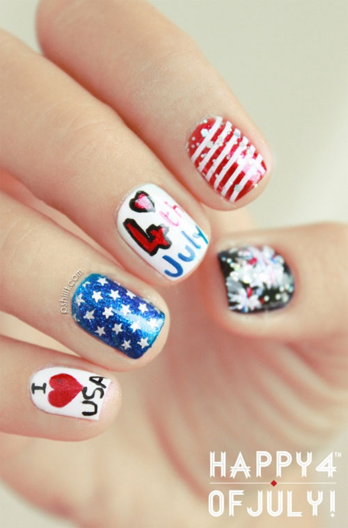 Awesome Fourth Of July Nail Art Designs