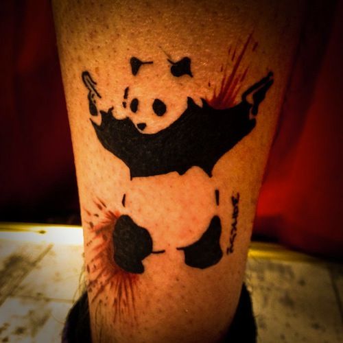 Banksy Panda Tattoo