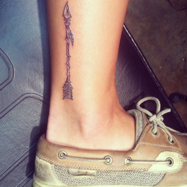 Beautiful Arrow Tattoo On Ankle
