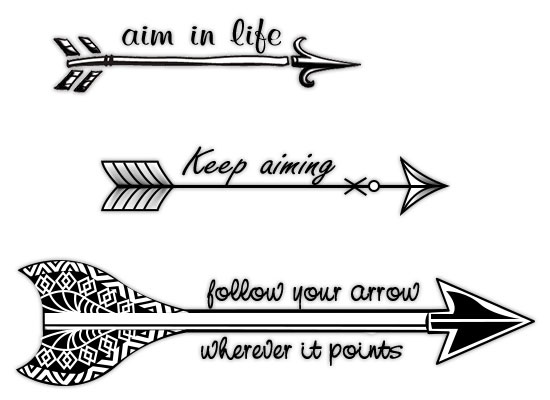 Beautiful Arrows With Quote Tattoo Design