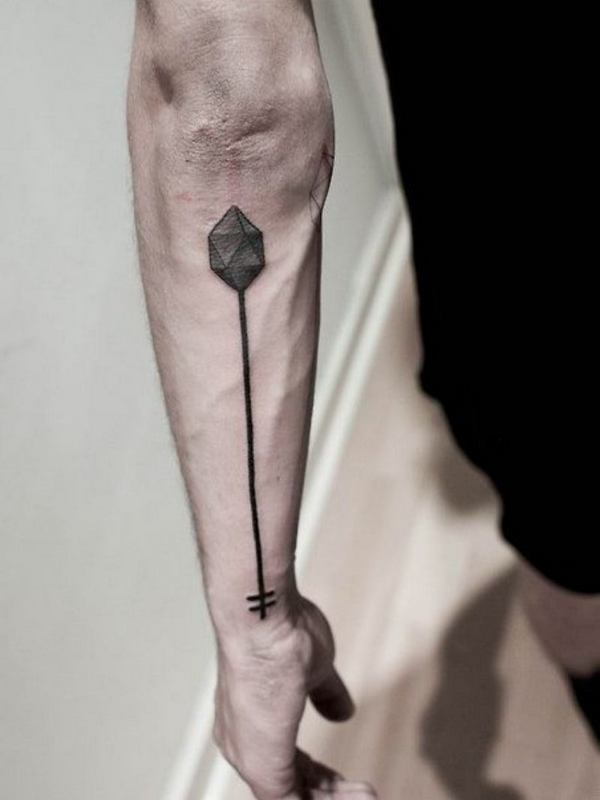 Beautiful Geometric Arrow Tattoo On Arm